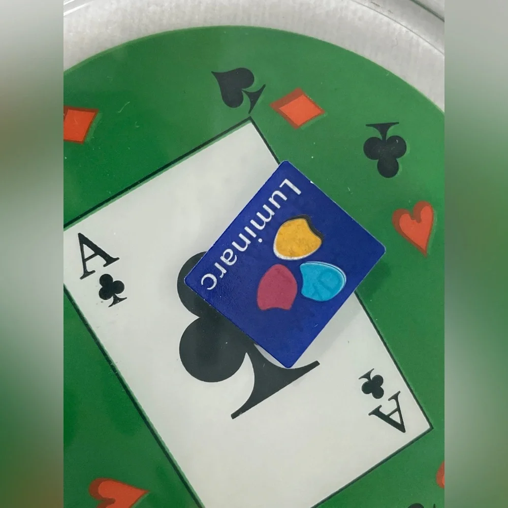 Playing Card Coasters Glass Trinket Dish Game Room Decor Luminarc France King